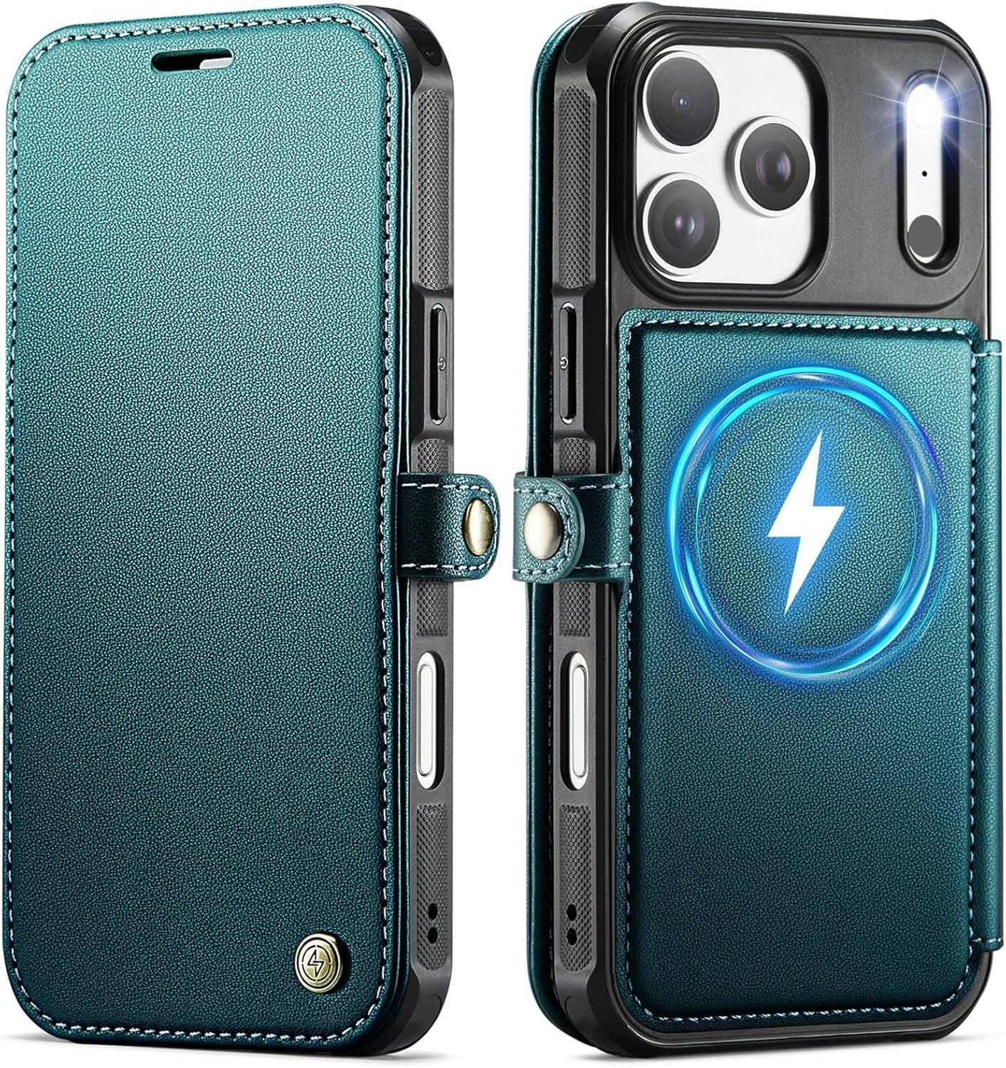 Premium Leather Wallet Folio Case for iPhone 16 Pro Max