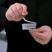 Magnetic retractable data cable