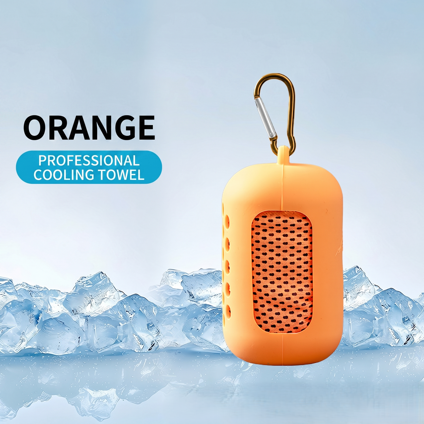 Cool-sensing sports sweat-absorbing outdoor capsule towel