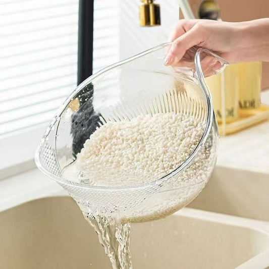 ✨ Crystal Clear Multifunctional Strainer Bowl | Wash Rice, Quinoa & Berries Effortlessly | Everyday Kitchen Essential