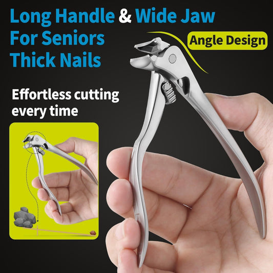 🏆35K+ SOLD! 🥳✂️ Black Curved Nail Clipper – Ergonomic & Easy for Seniors 🖤🎖️