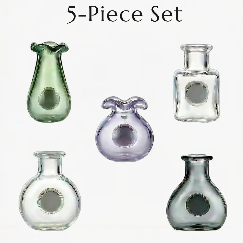 Mini Glass Vase Fridge Magnets Set – Magnetic Bud Vases for Real Flowers & Home Decor