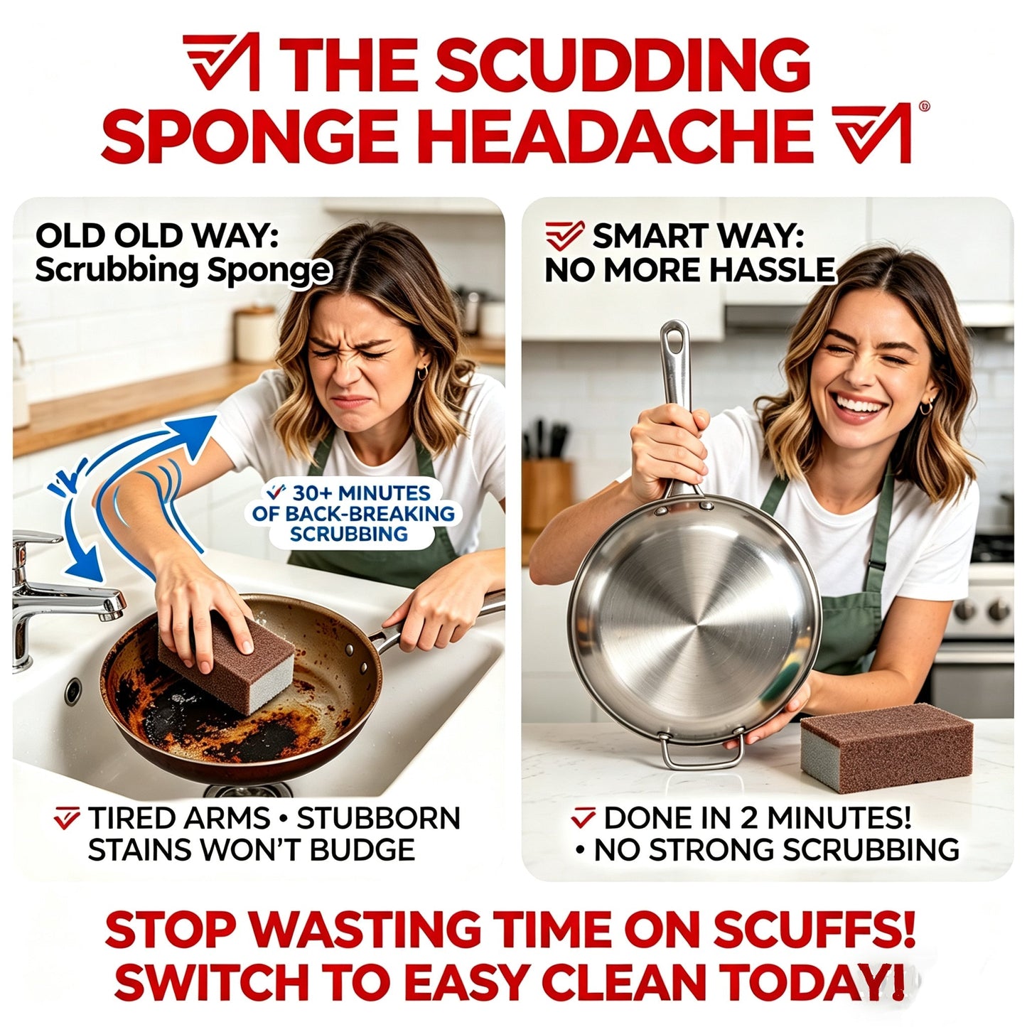 50% OFF This WeekPromotions  -BrownSponge Scrubber