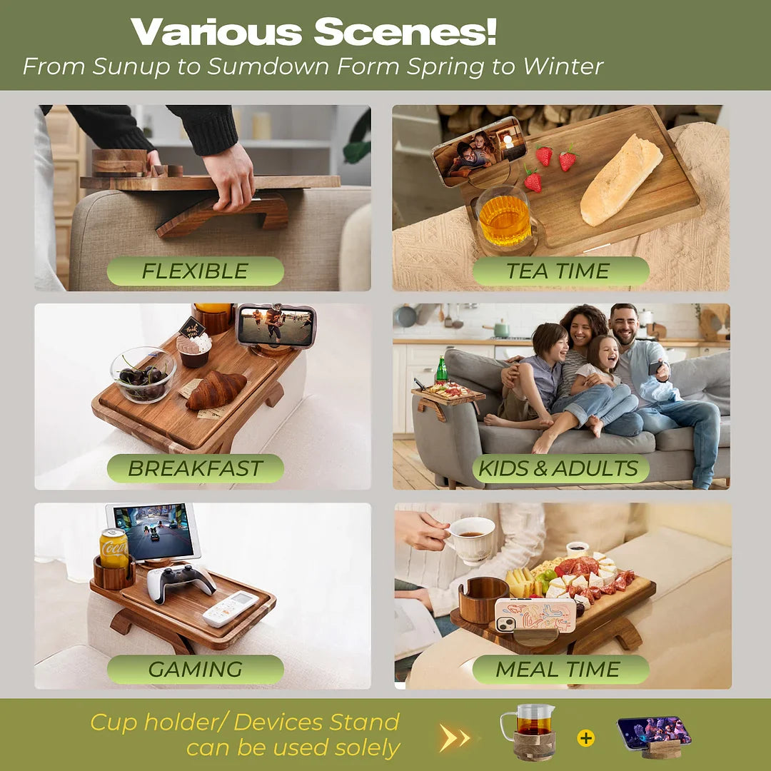 4-in-1 Couch Arm Table