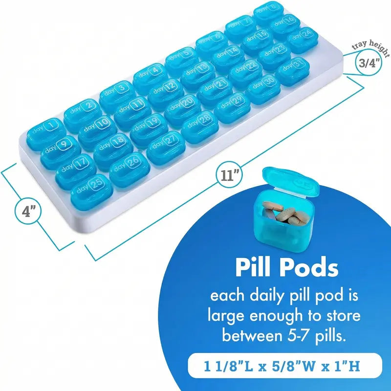 🗓️ 2026 Upgraded 31-Day Pill Organizer | Sort Once, Worry-Free All Month | Perfect for Travel & Daily Supplements