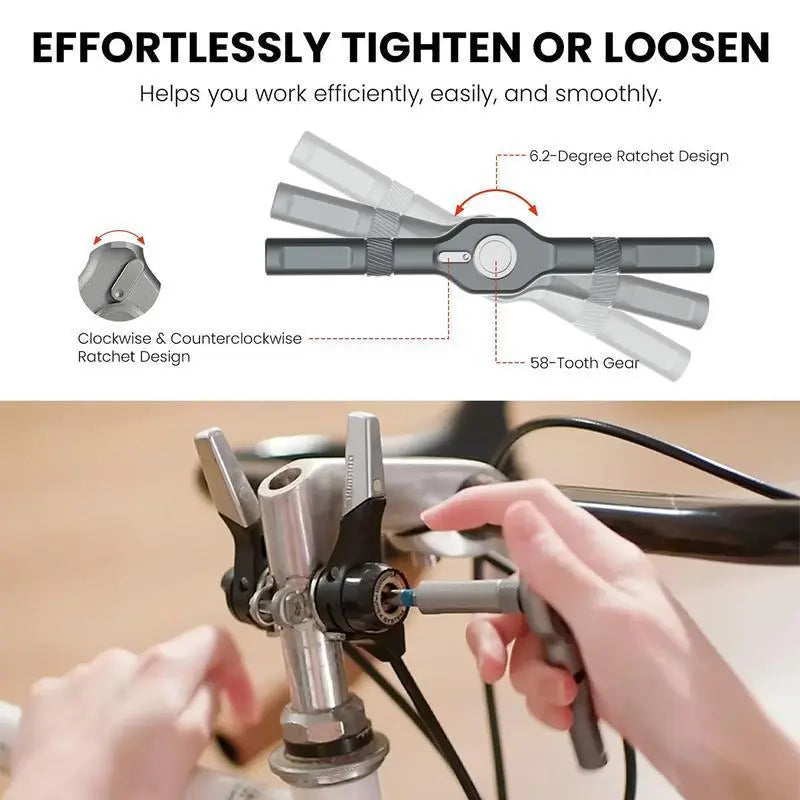 2026 Upgraded 24-in-1 Magnetic Ratchet Screwdriver Set - S2 Steel Multi-Functional Tool Kit for Home & DIY