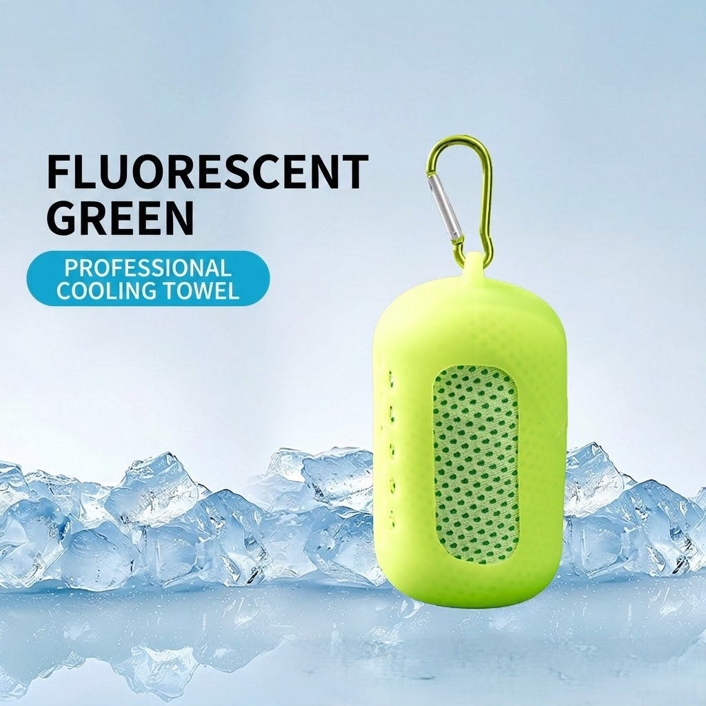 Cool-sensing sports sweat-absorbing outdoor capsule towel