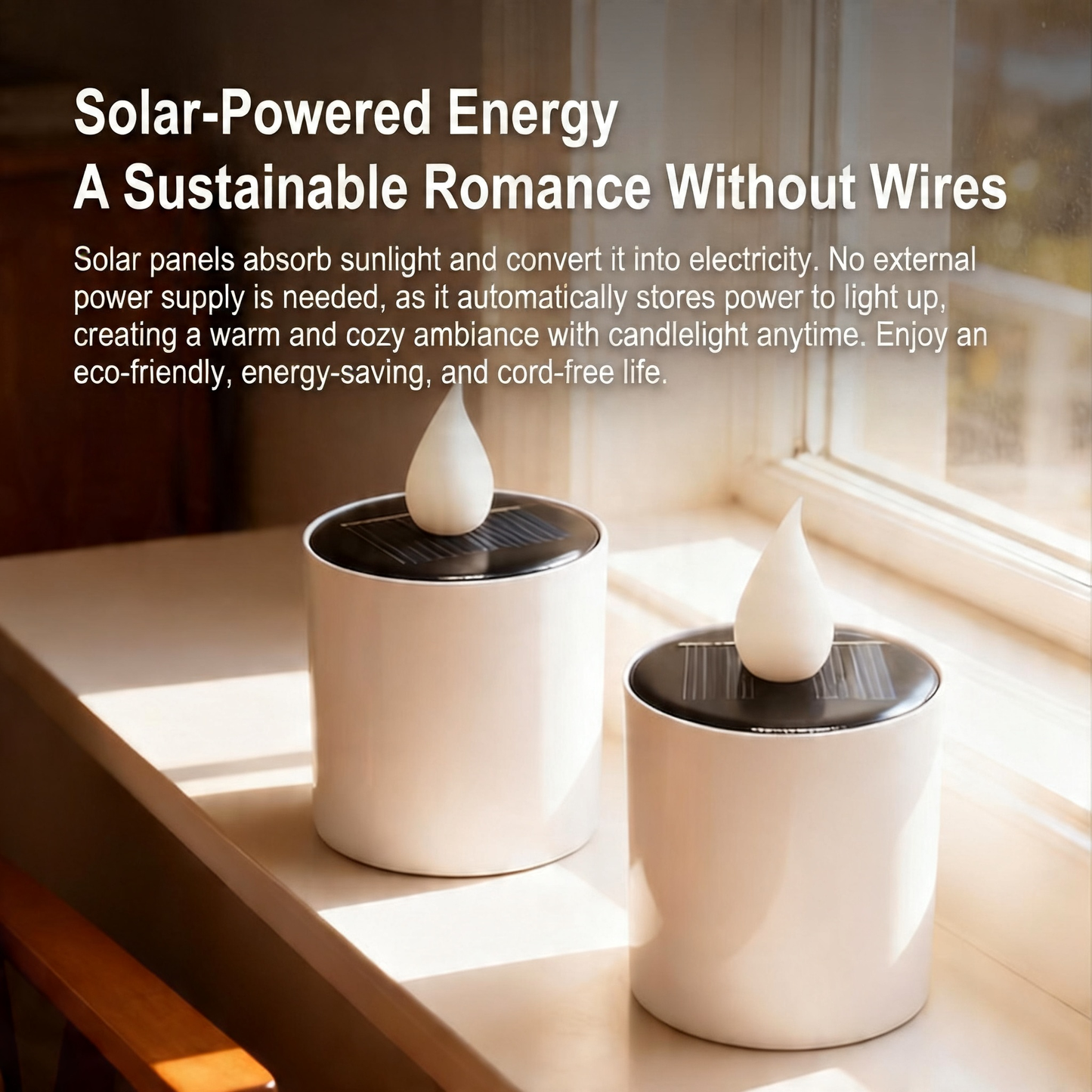 Solar powered simulation candle light, outdoor rainproof household night light！