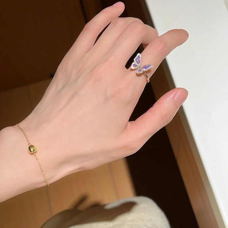 Vibrant Enamel Ring - Colorful Stackable Band for Women