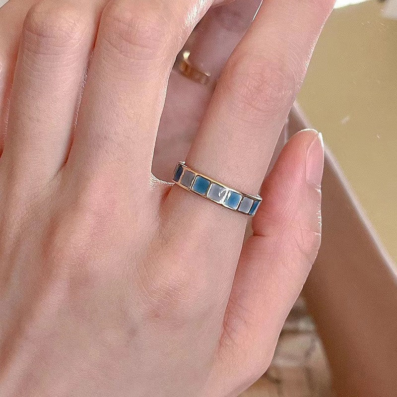 Vibrant Enamel Ring - Colorful Stackable Band for Women