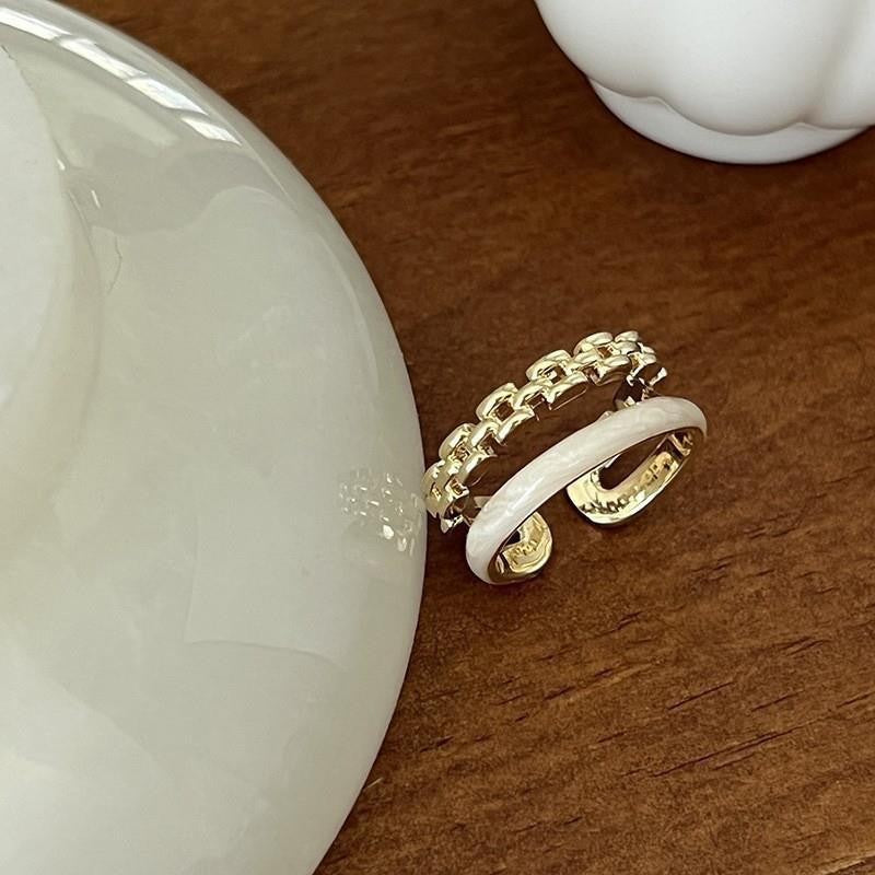 Vibrant Enamel Ring - Colorful Stackable Band for Women