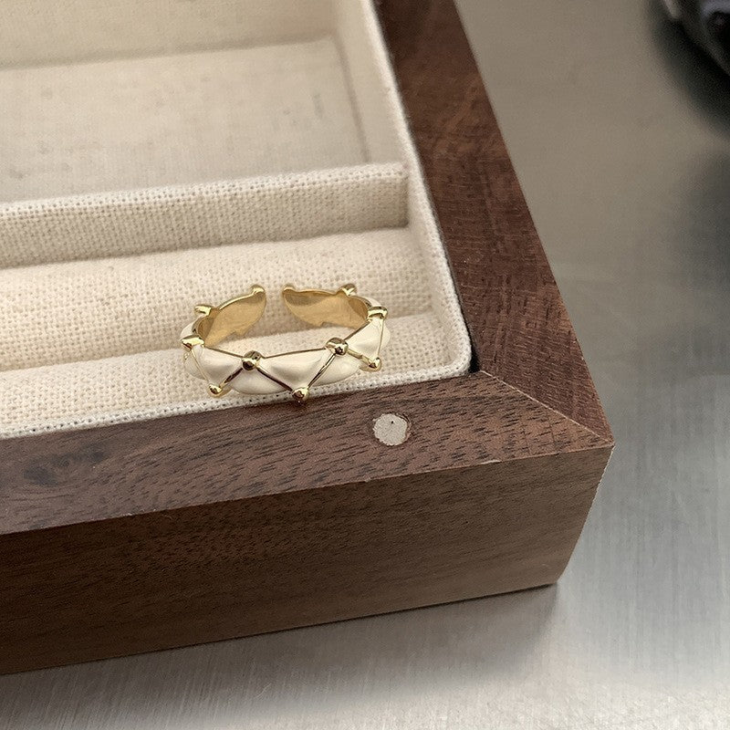 Vibrant Enamel Ring - Colorful Stackable Band for Women