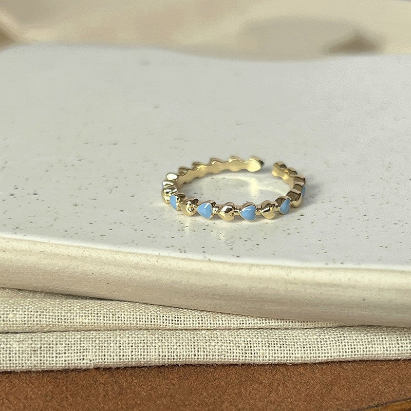 Vibrant Enamel Ring - Colorful Stackable Band for Women