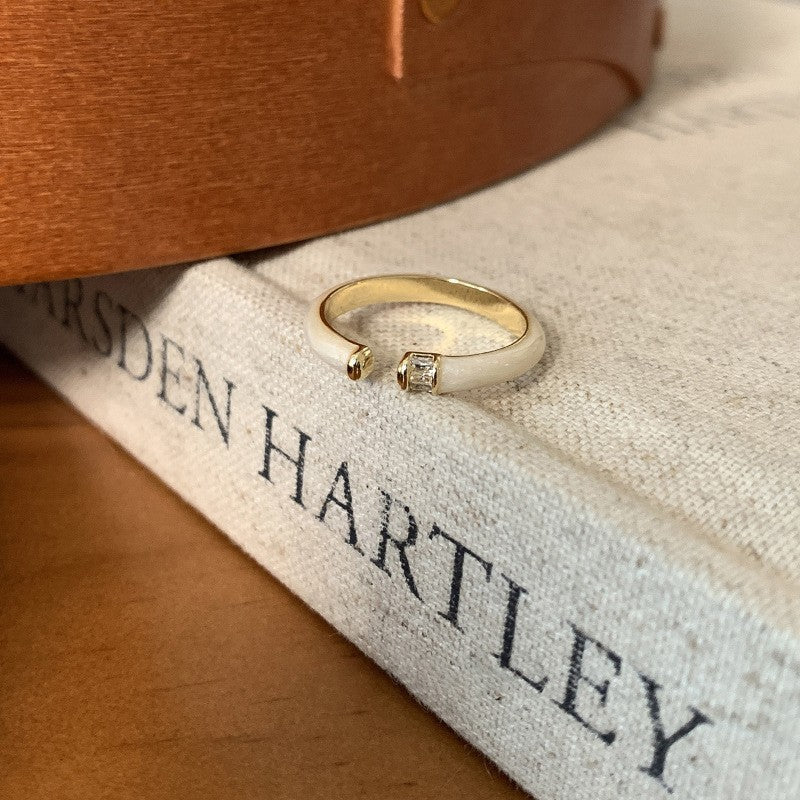 Vibrant Enamel Ring - Colorful Stackable Band for Women