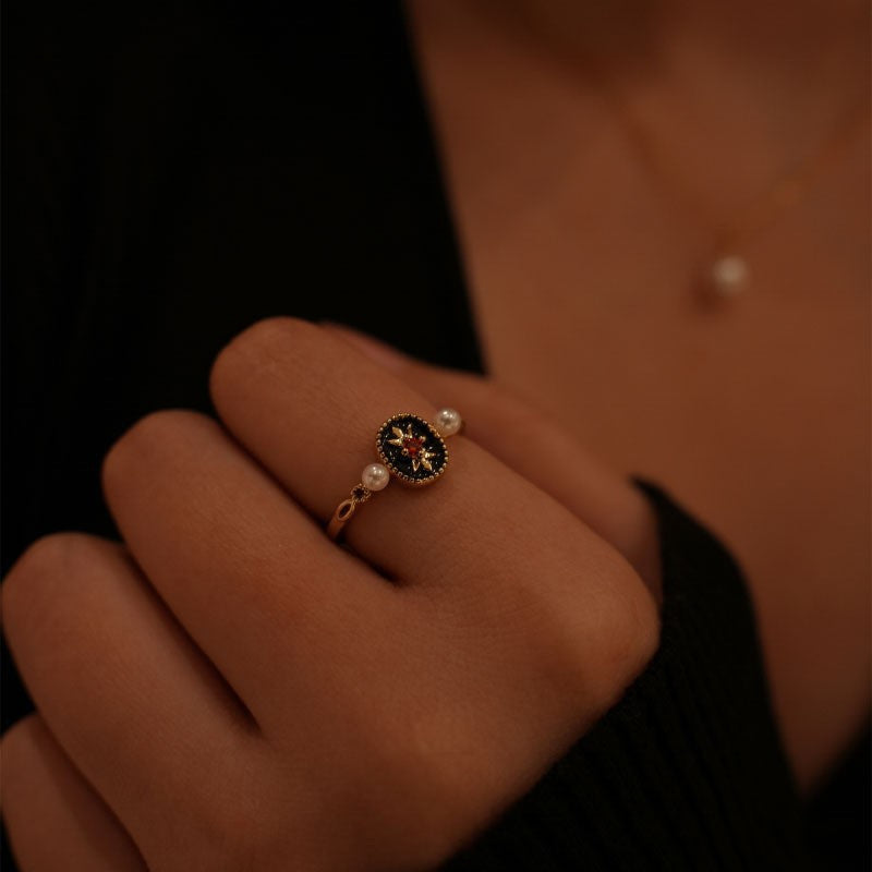 Vibrant Enamel Ring - Colorful Stackable Band for Women