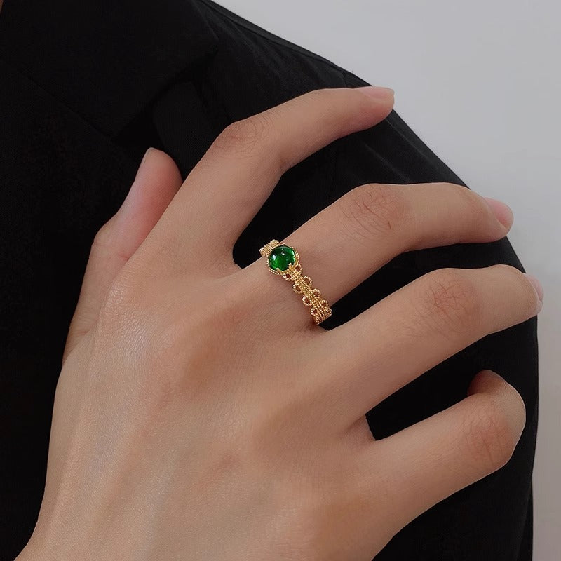 Vibrant Enamel Ring - Colorful Stackable Band for Women