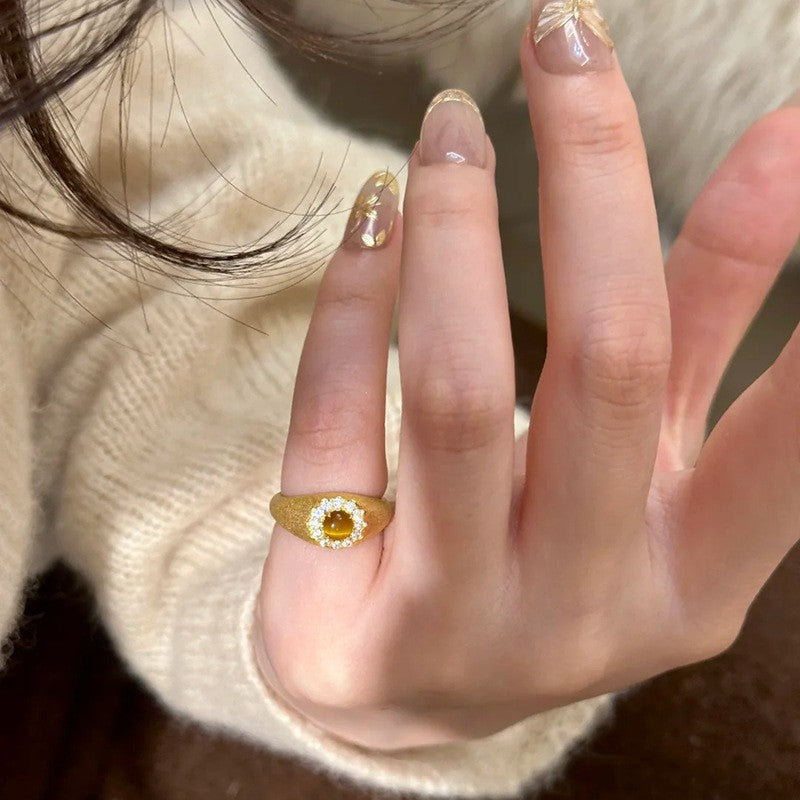 Vibrant Enamel Ring - Colorful Stackable Band for Women