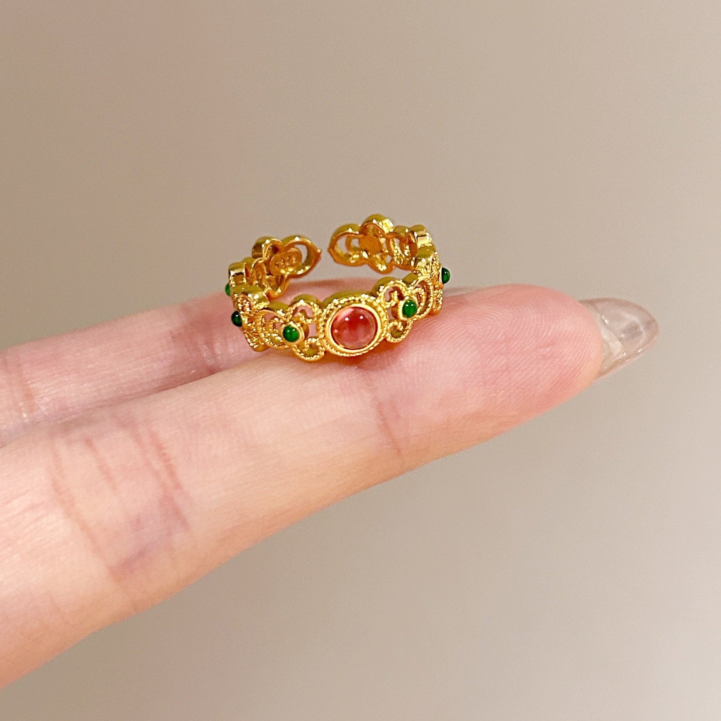 Vibrant Enamel Ring - Colorful Stackable Band for Women