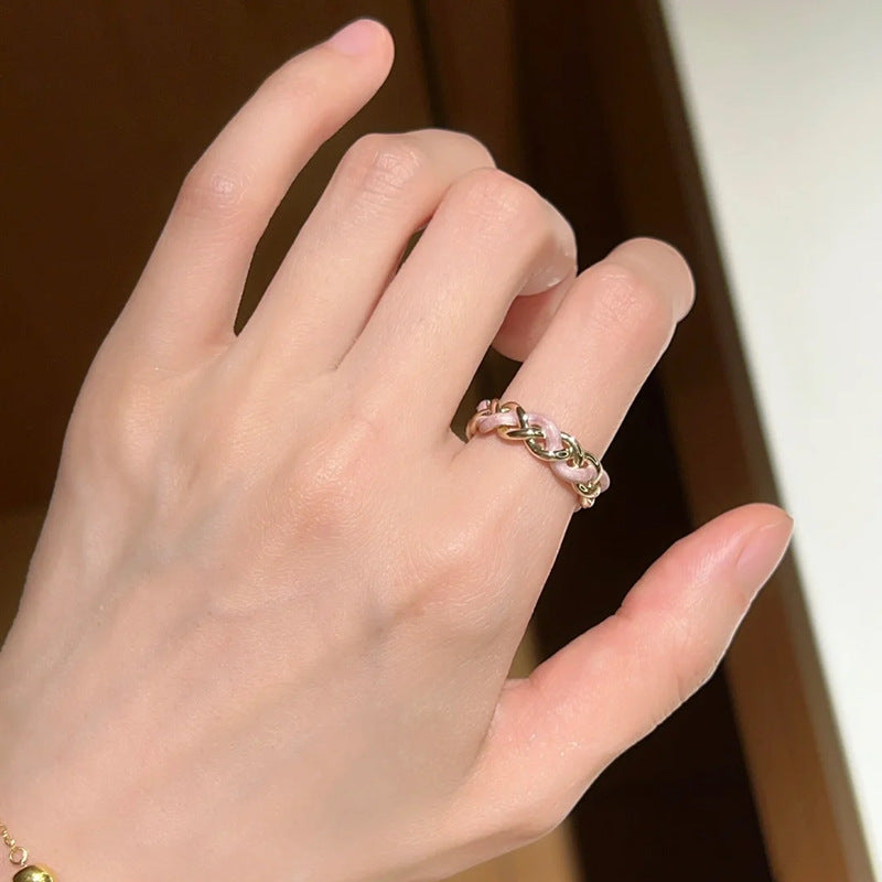 Vibrant Enamel Ring - Colorful Stackable Band for Women