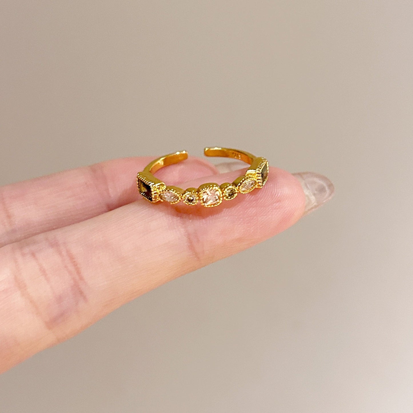 Vibrant Enamel Ring - Colorful Stackable Band for Women