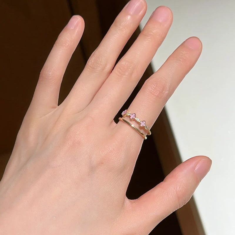 Vibrant Enamel Ring - Colorful Stackable Band for Women