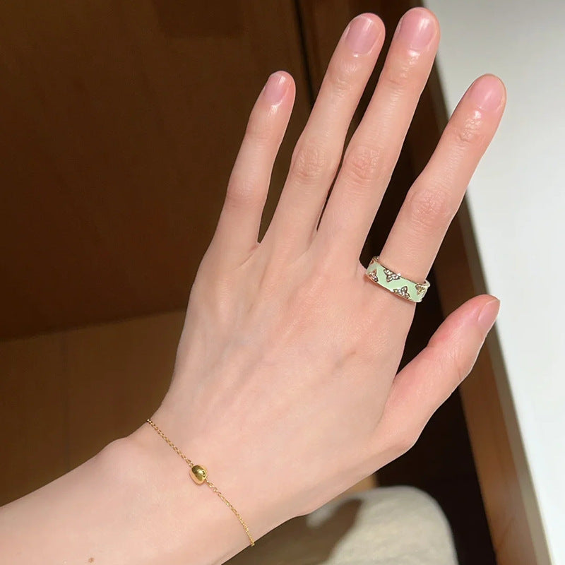 Vibrant Enamel Ring - Colorful Stackable Band for Women